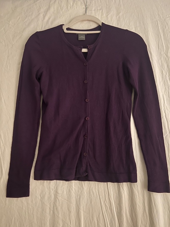 Ann Taylor Sweaters - Ann Taylor XSP purple cotton blend cardigan